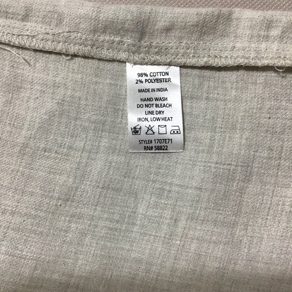 Max Studio Light Gray Embroidered Peasant Boho Blouse - Picture 9 of 11